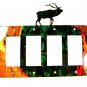 Reindeer Quadruple Rocker Outlet Cover Plate by Steel Images USA 6515AB