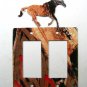 Wild Horse Running Double Rocker Outlet Cover Plate by Steel Images USA 030315RR