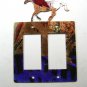 Wild Horse Running Double Rocker Outlet Cover Plate by Steel Images USA 030315RR