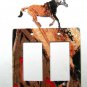 Wild Horse Running Double Rocker Outlet Cover Plate by Steel Images USA 030315RR