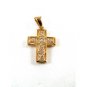 14K Gold Filled Goldtone & Rhinestones Cross Pendant 5114