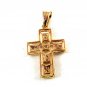 14K Gold Filled Goldtone & Rhinestones Cross Pendant 5114