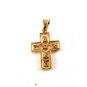 14K Gold Filled Goldtone & Rhinestones Cross Pendant 5114