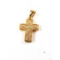 14K Gold Filled Goldtone & Rhinestones Cross Pendant 5114