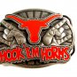 Hook 'em Horns Belt Buckle by Great American Buckle Co. 6914