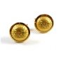 Vintage Steam Engine / Train Brass Cufflinks In Box by Historic Originals 100114