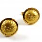 Vintage Steam Engine / Train Brass Cufflinks In Box by Historic Originals 100114