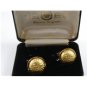 Vintage Steam Engine / Train Brass Cufflinks In Box by Historic Originals 100114