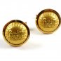 Vintage Steam Engine / Train Brass Cufflinks In Box by Historic Originals 100114