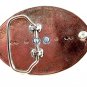 Western Silvertone Blue Cowboy Riding Broncho Belt Buckle #102113d
