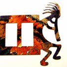 Southwest Kokopelli w/ Flute Double Rocker Outlet Cover Plate by LAZART 022515N