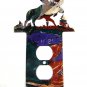 Big Moose In Woods Double Outlet Cover Plate by LaZart 6915AA