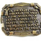 1982 Made in USA Yea Though I Walk thru the Valley Belt Buckle 10232013