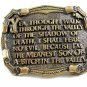 1982 Made in USA Yea Though I Walk thru the Valley Belt Buckle 10232013
