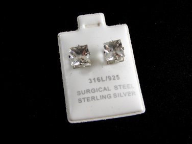 CZs Pierced Studs Earrings