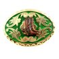 Western Goldtone Green Cowboy Boots Belt Buckle #102113