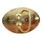Western Goldtone Green Cowboy Boots Belt Buckle #102113