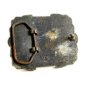 Roaring Lion Enameled Belt Buckle Marked IN in Circle