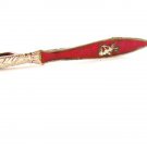 Siam Sterling Red Niello Dancing Lady Dagger Tie Clasp - VX