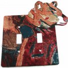 Bear Double Light Switch Cover Plate Various Browns by LaZart 02161511111A