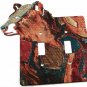 Bear Double Light Switch Cover Plate Various Browns by LaZart 02161511111A