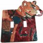 Bear Double Light Switch Cover Plate Various Browns by LaZart 02161511111A
