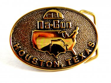 1981 CBI Na-Con Houston, Texas Brass Belt Buckle by BTS12022013