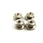 Art Deco Silvertone Red Mother Pearl Cufflinks By COBS LINK 101314