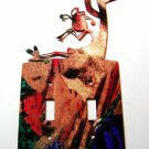 Kokopelli w/ Flute Double Light Switch Cover Plate by Steel Images USA 021915A