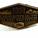 1991 Carbide Texas City The First Half Century Union Carbide Belt Buckle 1104201