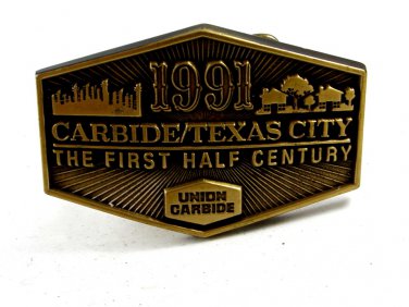 1991 Carbide Texas City The First Half Century Union Carbide Belt Buckle 1104201