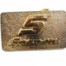 SNAP-ON 24kt Gold & Silverplate Solid Brass Belt Buckle By BTS 121514