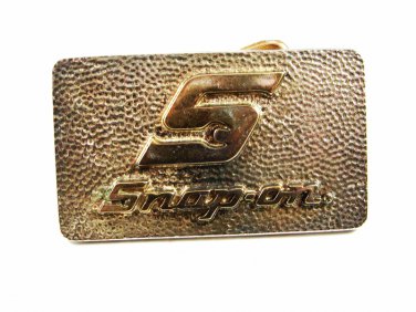SNAP-ON 24kt Gold & Silverplate Solid Brass Belt Buckle By BTS 121514