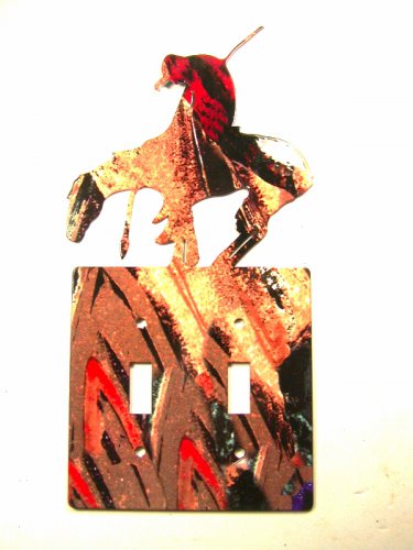 End Of The Trail Double Light Switch Cover Plate by Steel Images USA 022615D