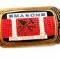1983 Masons Brick Concrete Stone Solid Brass Belt Buckle