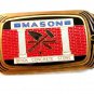 1983 Masons Brick Concrete Stone Solid Brass Belt Buckle