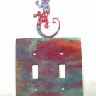 Lizard Salamander Double Light Switch Cover Plate by Steel Images USA 030315VV