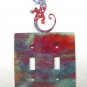 Lizard Salamander Double Light Switch Cover Plate by Steel Images USA 030315VV