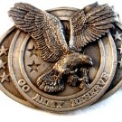 Vintage 1984 Bergamont American Eagle Go Army Reserve Belt Buckle