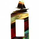 Sail Boat Sailboat Single Rocker Outlet Cover Plate by Steel Images USA 51515