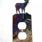 Buck Deer Standing Double Outlet Cover Plate by LaZart 6915BB