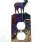 Buck Deer Standing Double Outlet Cover Plate by LaZart 6915BB