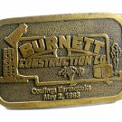 1983 Burnett Construction Co. Coalinga Earthquake Belt Buckle by Hit Line USA