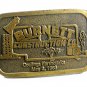 1983 Burnett Construction Co. Coalinga Earthquake Belt Buckle by Hit Line USA