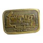 1983 Burnett Construction Co. Coalinga Earthquake Belt Buckle by Hit Line USA