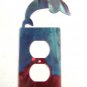 Porpoise / Dolphin Double Outlet Cover Plate by Steel Images USA 42715