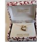 Sterling Silver & 18Kt & Sapphire & Diamond Accent Heart Pendant Chain