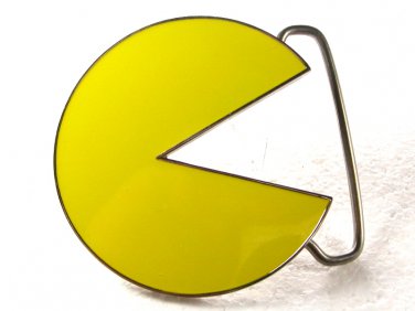 2009 Yellow Pac Man Belt Buckle by Namco Bandi Games 7215