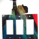 Lighthouse Triple Rocker Outlet Cover Plate by Steel Images USA 51515