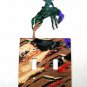 Rodeo Broncho Busting Double Light Switch Cover Plate Steel Images USA 030315V